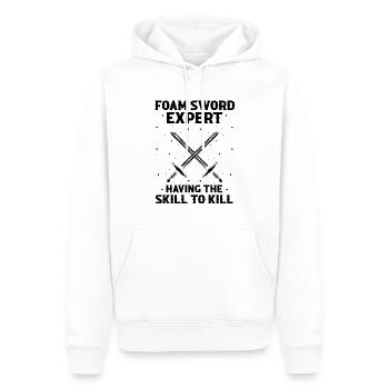Citation Larper pour les jeux de rôle GN et fantastiques - Sweat à capuche Premium bio Homme - blanc - Devant - Nico (187cm)