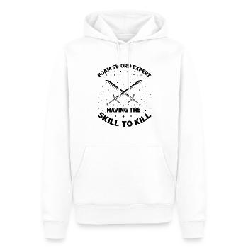 Fantasy-Rollenspiel Zitat für Schwertkampf - Männer Premium Bio Hoodie - Weiß - Vorne - Nico (187cm)
