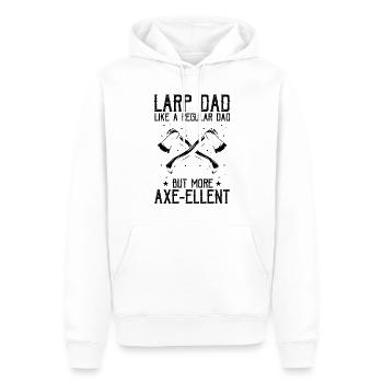 Larping Quote for Roleplaying and Larper - Men’s Premium Organic Hoodie - white - Front - Nico (187cm)