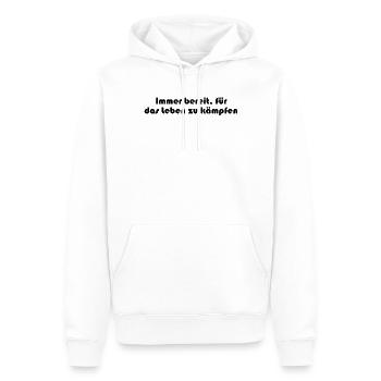 Feuerwehr - Immer bereit, für das Leben zu - Männer Premium Bio Hoodie - Weiß - Vorne - Nico (187cm)