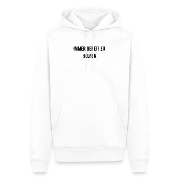 Feuerwehr - Immer bereit zu helfen - Männer Premium Bio Hoodie - Weiß - Vorne - Nico (187cm)