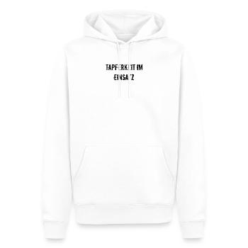 Feuerwehr - Tapferkeit im Einsatz - Männer Premium Bio Hoodie - Weiß - Vorne - Nico (187cm)
