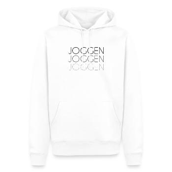Lettrage de jogging - Sweat à capuche Premium bio Homme - blanc - Devant - Nico (187cm)