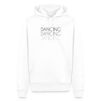 danser - Sweat à capuche Premium bio Homme - blanc - Devant - Nico (187cm)
