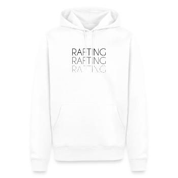 Lettering rafting - Felpa con cappuccio ecologica premium da uomo - bianco - Fronte - Nico (187cm)