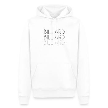 Billiard Schriftzug - Männer Premium Bio Hoodie - Weiß - Vorne - Nico (187cm)