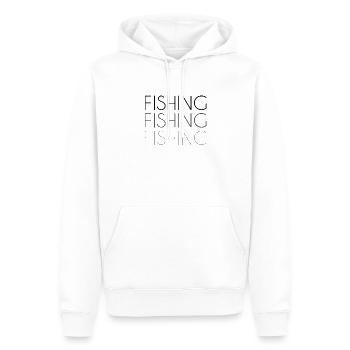 Lettrage de pêche - Sweat à capuche Premium bio Homme - blanc - Devant - Nico (187cm)