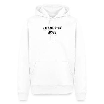 Feuerwehr - Stolz auf jeden Einsatz - Männer Premium Bio Hoodie - Weiß - Vorne - Nico (187cm)
