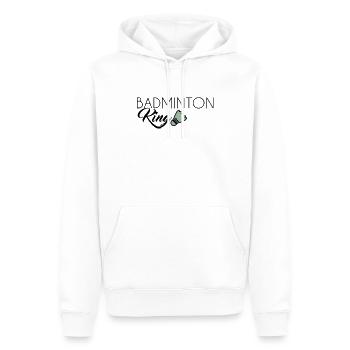 Badminton King - Männer Premium Bio Hoodie - Weiß - Vorne - Nico (187cm)