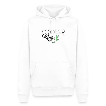Fußball King - Männer Premium Bio Hoodie - Weiß - Vorne - Nico (187cm)