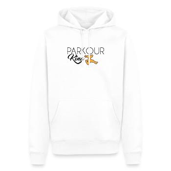 Roi Parkour - Sweat à capuche Premium bio Homme - blanc - Devant - Nico (187cm)