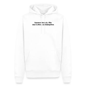 Feuerwehr - Immer bereit, für das Leben zu - Männer Premium Bio Hoodie - Weiß - Vorne - Nico (187cm)