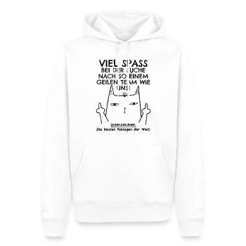 Jobwechsel Neuer Job Abschied Abschiedsgeschenk - Männer Premium Bio Hoodie - Weiß - Vorne - Nico (187cm)