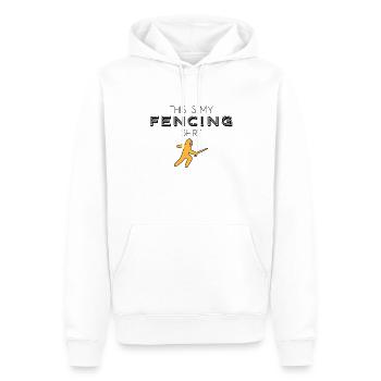 Chemise d’escrime - Sweat à capuche Premium bio Homme - blanc - Devant - Nico (187cm)