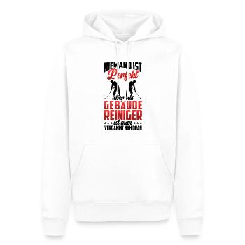 Gebäudereiniger ist nicht perfekt Fensterputzer - Männer Premium Bio Hoodie - Weiß - Vorne - Nico (187cm)