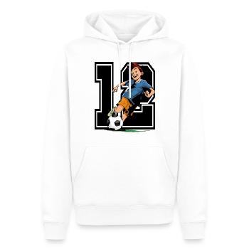 Football Birthday - 12 year old boy - 12. - Men’s Premium Organic Hoodie - white - Front - Nico (187cm)