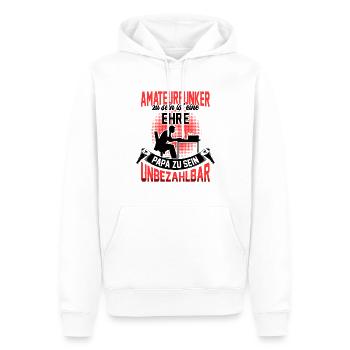 Amateurfunker sein ist eine Ehre Funkamateur - Männer Premium Bio Hoodie - Weiß - Vorne - Nico (187cm)