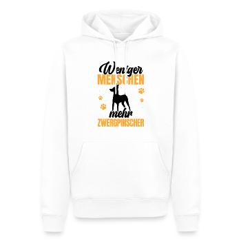 Mehr Zwergpinscher Rehpinscher Pinscher - Männer Premium Bio Hoodie - Weiß - Vorne - Nico (187cm)