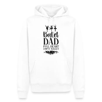 Ballet Danseuse Danse Ballerine - Sweat à capuche Premium bio Homme - blanc - Devant - Nico (187cm)