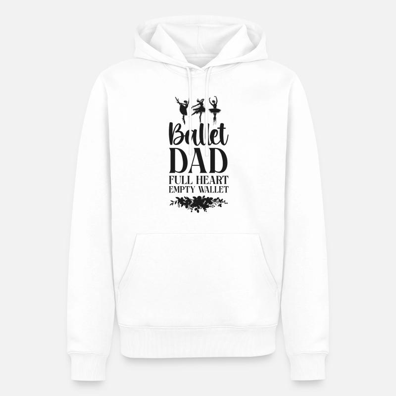 Ballet Danseuse Danse Ballerine - Sweat à capuche Premium bio Homme - blanc