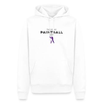 Chemise de paintball - Sweat à capuche Premium bio Homme - blanc - Devant - Nico (187cm)