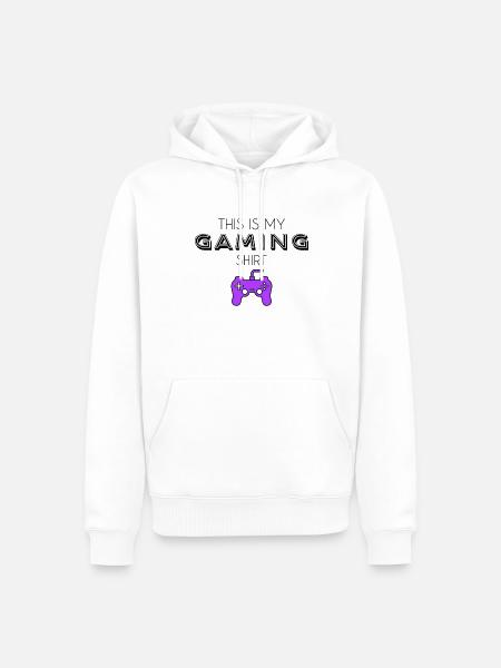 Chemise de jeu - Sweat à capuche Premium bio Homme - blanc
