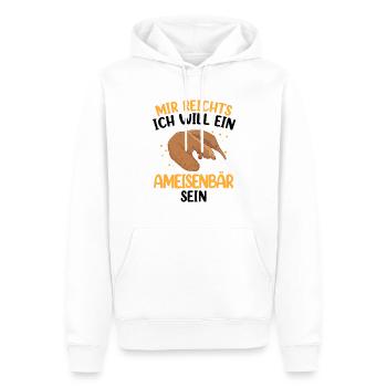 Ich will ein Ameisenbär sein Ameisenfresser - Männer Premium Bio Hoodie - Weiß - Vorne - Nico (187cm)