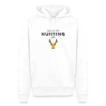 Chemise de chasse - Sweat à capuche Premium bio Homme - blanc - Devant - Nico (187cm)