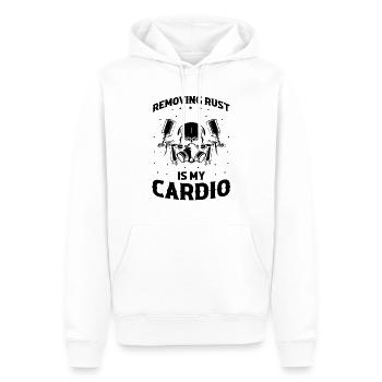 Autolackierer Angebot für Karosseriebauer - Männer Premium Bio Hoodie - Weiß - Vorne - Nico (187cm)