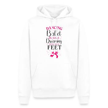 Ballet Dancer Dance Girl Ballerina - Männer Premium Bio Hoodie - Weiß - Vorne - Nico (187cm)