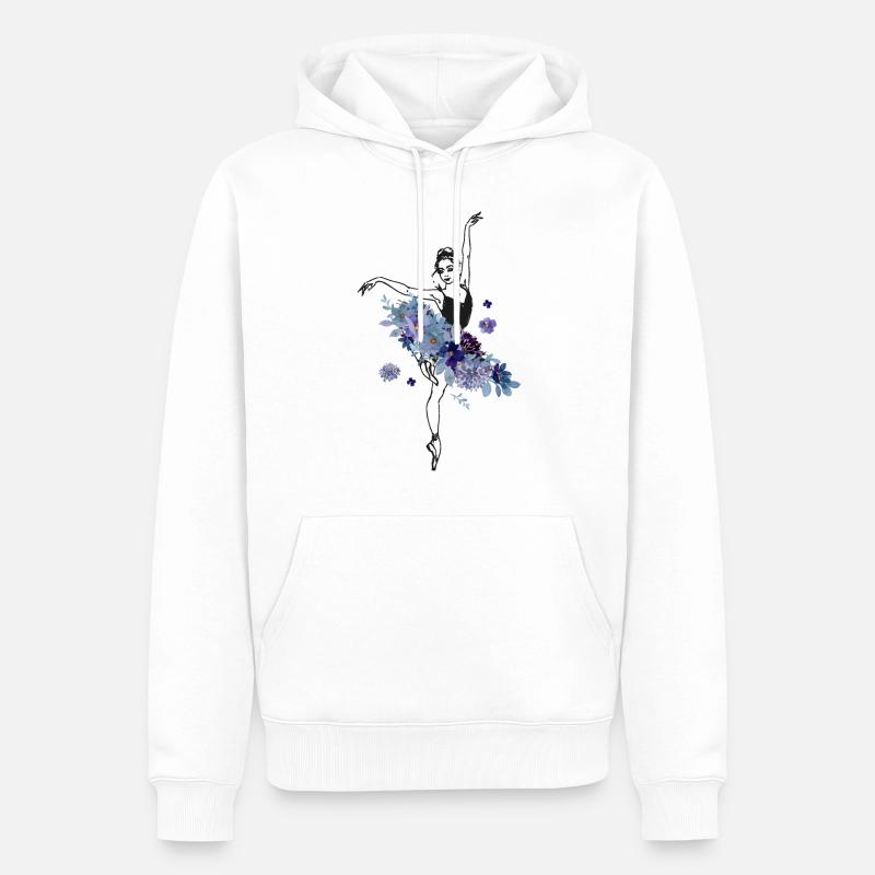 Ballet Danseuse Danse Ballerine - Sweat à capuche Premium bio Homme - blanc