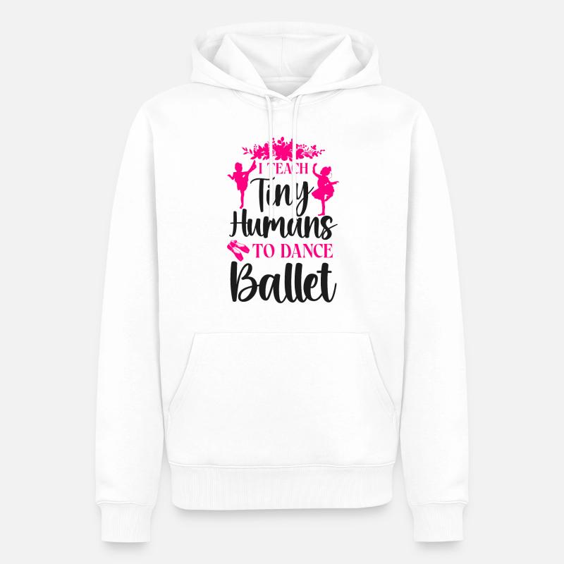 Ballet Danseuse Danse Ballerine - Sweat à capuche Premium bio Homme - blanc