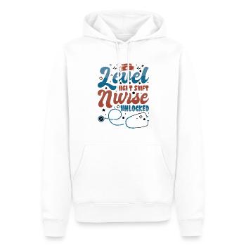 Level Night Shift Nurse Unlocked - Männer Premium Bio Hoodie - Weiß - Vorne - Nico (187cm)