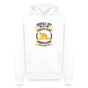 Parkettleger rasten direkt aus Fliesenleger - Männer Premium Bio Hoodie - Weiß - Vorne - Nico (187cm)