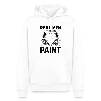 Dicton de carrossier pour les peintres automobiles - Sweat à capuche Premium bio Homme - blanc - Devant - Nico (187cm)