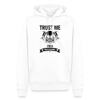 Car painter offer for coachbuilders - Men’s Premium Organic Hoodie - white - Front - Nico (187cm)