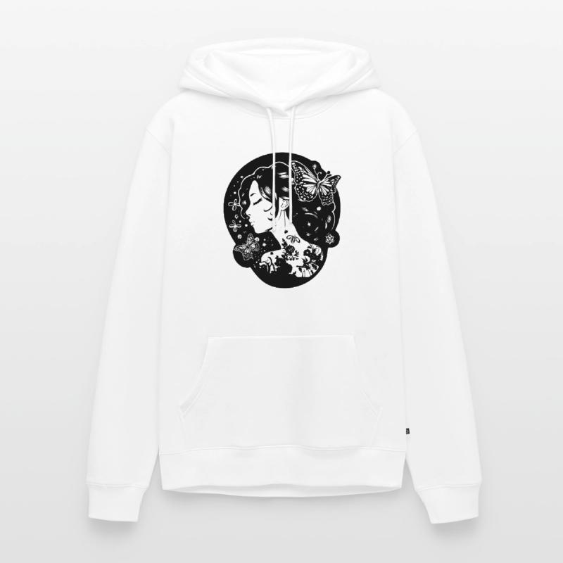 Wunderschöne Goth Ästhetik: Gothic Mädchen mit Männer Premium Bio Hoodie
