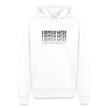 Ludwigshafen - Männer Premium Bio Hoodie - Weiß - Vorne - Nico (187cm)