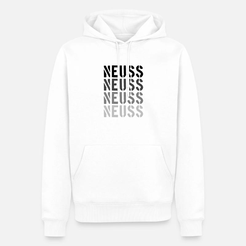 Neuss - Sweat à capuche Premium bio Homme - blanc