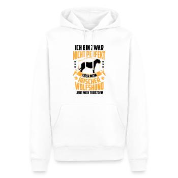 Mein Irischer Wolfshund liebt mich Irish Wolfhound - Männer Premium Bio Hoodie - Weiß - Vorne - Nico (187cm)