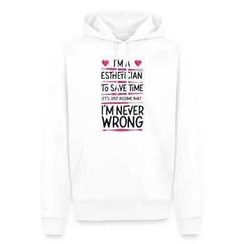 Cute Licensed Esthetician Skincare - Männer Premium Bio Hoodie - Weiß - Vorne - Nico (187cm)