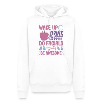 Cute Esthetician Skincare - Männer Premium Bio Hoodie - Weiß - Vorne - Nico (187cm)
