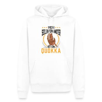 Quokka ist mein Seelenverwandter Beuteltier - Männer Premium Bio Hoodie - Weiß - Vorne - Nico (187cm)