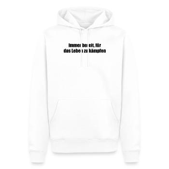Feuerwehr - Immer bereit, für das Leben zu - Männer Premium Bio Hoodie - Weiß - Vorne - Nico (187cm)
