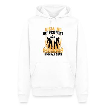 Gebäudereiniger ist nicht perfekt Fensterputzer - Männer Premium Bio Hoodie - Weiß - Vorne - Nico (187cm)