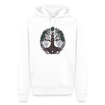 Weltenbaum Yggdrasil Nordische Wikinger Mythologie - Männer Premium Bio Hoodie - Weiß - Vorne - Nico (187cm)
