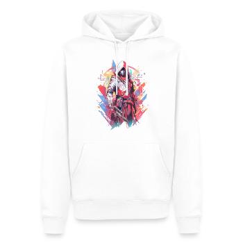 Epic Gamer Cyber Assassin du futur - Sweat à capuche Premium bio Homme - blanc - Devant - Nico (187cm)