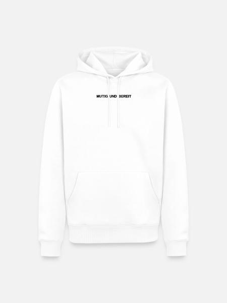Feuerwehr - Mutig und bereit - Männer Premium Bio Hoodie - Weiß