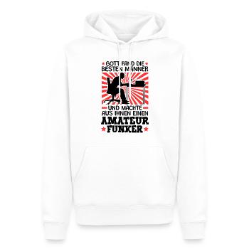 Gott fand die besten Amateurfunker Funkamateur - Männer Premium Bio Hoodie - Weiß - Vorne - Nico (187cm)