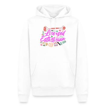 Soins de la peau d’esthéticienne agréée mignonne - Sweat à capuche Premium bio Homme - blanc - Devant - Nico (187cm)
